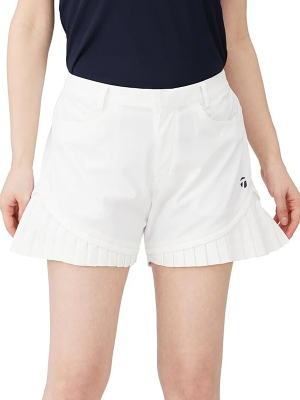 TAYLORMADE Japan Golf White T-ICE Taffeta Cute Golfwear Pleated Skorts Shorts S